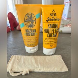 NWT Sol de Janeiro Brazilian Bod Buff and Samba Foot Fetish Cream Set